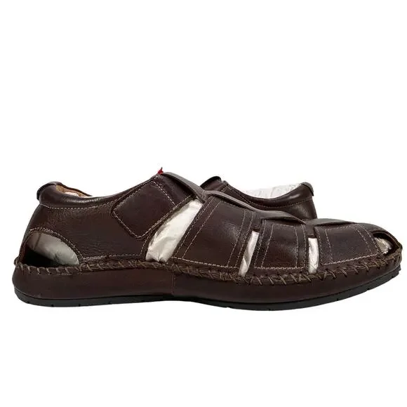 Pikolinos Tarifa Sandal Mens 8 EU 41 Dark Brown Olmo Leather Fisherman Style